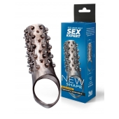 Дымчатая насадка на пенис с шипами и выпуклостями - 12,5 см. - Sex Expert - в Химках купить с доставкой