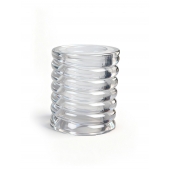 Прозрачная сквозная насадка на пенис с ребрышками - Sex Expert - в Химках купить с доставкой