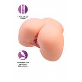 Телесный мастурбатор в форме попки с 2 любовными входами - No Name - в Химках купить с доставкой