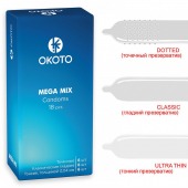 Презервативы OKOTO Mega Mix - 18 шт. - Sitabella - купить с доставкой в Химках