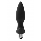 Черная анальная вибропробка FantASStic Vibrating Plug - 14 см. - Dream Toys