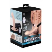 Телесный полый страпон с вибрацией Erection Agents - 24,1 см. - NMC - купить с доставкой в Химках