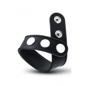 Черное эрекционное кольцо на кнопках - Blush Novelties - в Химках купить с доставкой