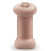 Телесный люминесцентный двусторонний мастурбатор Tasha - Blush Novelties - в Химках купить с доставкой