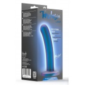 Синяя насадка с гладкой поверхностью Surrender 5.75 Inch Intermediate Pegging Dildo - 14,6 см. - Blush Novelties - купить с доставкой в Химках