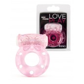 Розовое эрекционное виброкольцо с бабочкой - 1137 - в Химках купить с доставкой