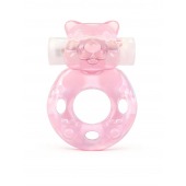 Розовое эрекционное виброкольцо в форме мишки - 1137 - в Химках купить с доставкой