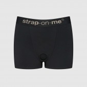 Черные трусики-боксеры для фиксации насадок Strap-on-me Harness Lingerie Allure - size XS - Strap-on-me - купить с доставкой в Химках