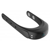 Черное эрекционное виброкольцо на ремешках - Boys of Toys - в Химках купить с доставкой