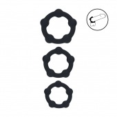 Набор из 3 эрекционных колец Beaded Silicone Cockring Set - Shots Media BV - в Химках купить с доставкой