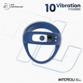 Синее интерактивное эрекционное виброкольцо Rank - Intoyou - в Химках купить с доставкой