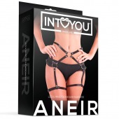 Черные стрепы на бёдра Aneir - Intoyou - купить с доставкой в Химках