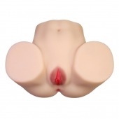 Телесный мастурбатор с 2 любовными отверстиями Olivia - Baile - в Химках купить с доставкой