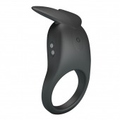 Черное перезаряжаемое виброкольцо Carlton - Baile - в Химках купить с доставкой