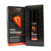 Жидкий вибратор Orgie High Voltage Strawberry - 15 мл. - ORGIE - купить с доставкой в Химках