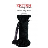 Черная веревка для фиксации Deluxe Silky Rope - 9,75 м. - Pipedream - купить с доставкой в Химках