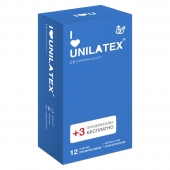 Классические презервативы Unilatex Natural Plain - 12 шт. + 3 шт. в подарок - Unilatex - купить с доставкой в Химках