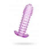 Гелевая фиолетовая насадка с шипами - 12 см. - Toyfa Basic - в Химках купить с доставкой