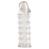 Гелевая прозрачная насадка с шипами - 12 см. - Toyfa Basic - в Химках купить с доставкой