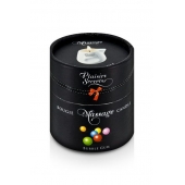 Массажная свеча с ароматом бубль-гума Bougie de Massage Gourmande Bubble Gum - 80 мл. - Plaisir Secret - купить с доставкой в Химках