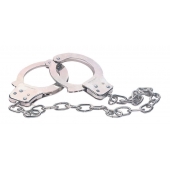 Наручники из металла с длинной цепочкой CHROME HANDCUFFS METAL HANDCUFFS W. KEY - NMC - купить с доставкой в Химках