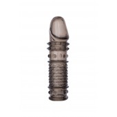 Дымчатая закрытая насадка ToyFa XLover с чешуйками и пупырышками - 13,5 см. - ToyFa - в Химках купить с доставкой