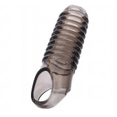 Дымчатая насадка с рёбрышками и подхватом мошонки ToyFa XLover - 12,5 см. - ToyFa - в Химках купить с доставкой