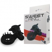 Чёрное эрекционное виброкольцо Sweet Ring с дельфинчиком - Baile - в Химках купить с доставкой