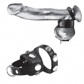 Утяжка для мошонки и пениса Cock Ring With 1  Ball Stretcher And Optional Weight Ring - BlueLine - купить с доставкой в Химках
