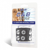 Ремень на член и мошонку 1.5  Cock Ring With Ball Strap - BlueLine - купить с доставкой в Химках