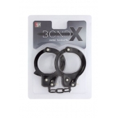 Чёрные наручники из листового металла BONDX METAL CUFFS BLACK - Dream Toys - купить с доставкой в Химках