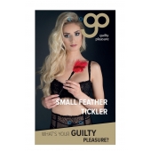 Пластиковая метелочка с красными пёрышками Small Feather Tickler - 32 см. - Blush Novelties - купить с доставкой в Химках