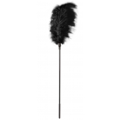 Стек с большим чёрным пером Large Feather Tickler - 65 см. - Blush Novelties - купить с доставкой в Химках