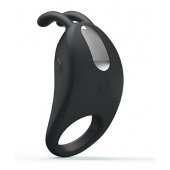 Чёрное эрекционное кольцо с вибрацией Rabbit Vibrator - Baile - в Химках купить с доставкой