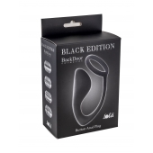 Чёрное эрекционное кольцо с анальной пробкой Button Anal Plug - Lola Games - в Химках купить с доставкой