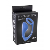 Синее эрекционное кольцо с анальной пробкой Button Anal Plug - Lola Games - в Химках купить с доставкой