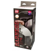 Кожаный пояс харнесс WOMAN LONG премиум класса с 3 насадками - LOVETOY (А-Полимер) - купить с доставкой в Химках