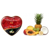 Массажная свеча с ароматом экзотических фруктов Bougie Massage Candle - 35 мл. - Plaisir Secret - купить с доставкой в Химках