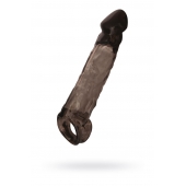 Чёрная насадка на пенис Tс подхватом - 19,5 см. - ToyFa - в Химках купить с доставкой