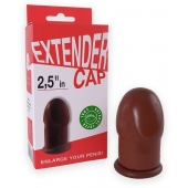 Коричневый латексный удлинитель пениса 2.5 in - Sitabella - в Химках купить с доставкой