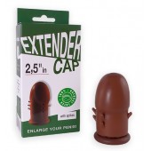Коричневый латексный удлинитель пениса 2.5 in с шипиками - Sitabella - в Химках купить с доставкой