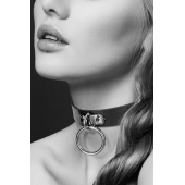 Узенький ошейник из полиуретана с кольцом - Bijoux Pour Toi - купить с доставкой в Химках