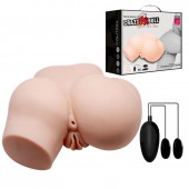 Телесный полуторс с двумя любовными тоннелями и вибрацией - Baile - в Химках купить с доставкой