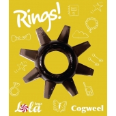 Чёрное эрекционное кольцо Rings Cogweel - Lola Games - в Химках купить с доставкой