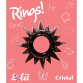 Чёрное эрекционное кольцо Rings Cristal - Lola Games - в Химках купить с доставкой