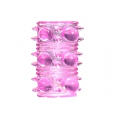 Розовая насадка на пенис Rings Armour - Lola Games - в Химках купить с доставкой