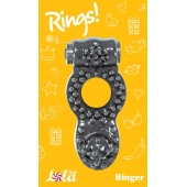 Чёрное эрекционное кольцо Rings Ringer - Lola Games - в Химках купить с доставкой