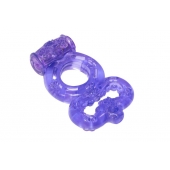 Фиолетовое эрекционное кольцо Rings Treadle с подхватом - Lola Games - в Химках купить с доставкой