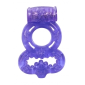Фиолетовое эрекционное кольцо Rings Treadle с подхватом - Lola Games - в Химках купить с доставкой