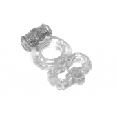 Прозрачное эрекционное кольцо Rings Treadle с подхватом - Lola Games - в Химках купить с доставкой